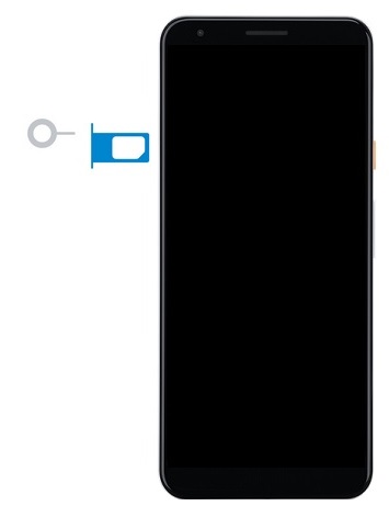 Insérer la carte SIM dans le Google Pixel 3a